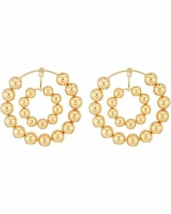 Discount 👍 Steve Madden Multi Beaded Double Hoop Post Earrings 💯